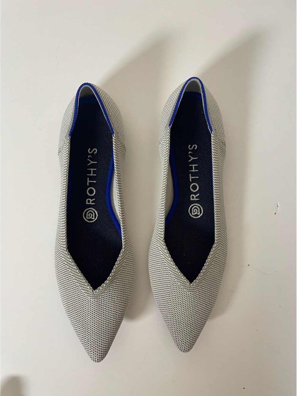 Rothy's The Point Grey Birdseye Knit Pointed Toe Washable Flats Womens Sz 8 EUC - Picture 3 of 7